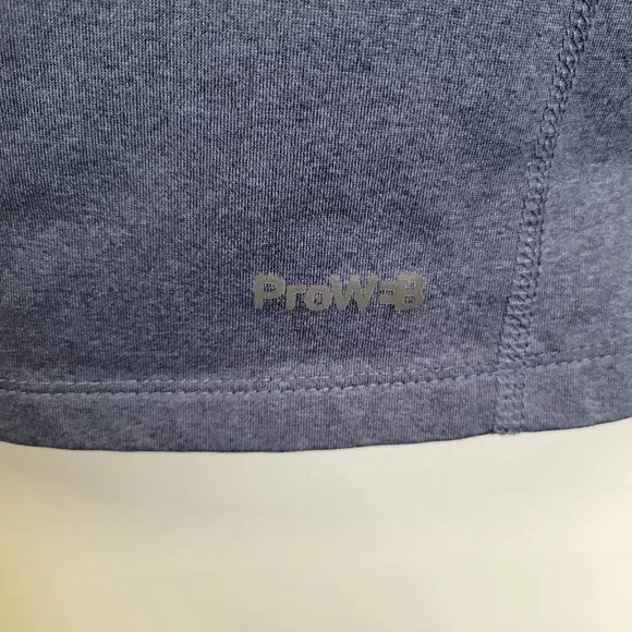 Spyder Active Men's Large Shirt Top Long Sleeve Blue Black Underarm Vent - Picture 4 of 6